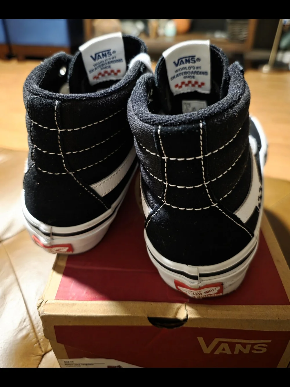 Vans Men’s Sk8-Hi Black & White High-Top Skate Shoes